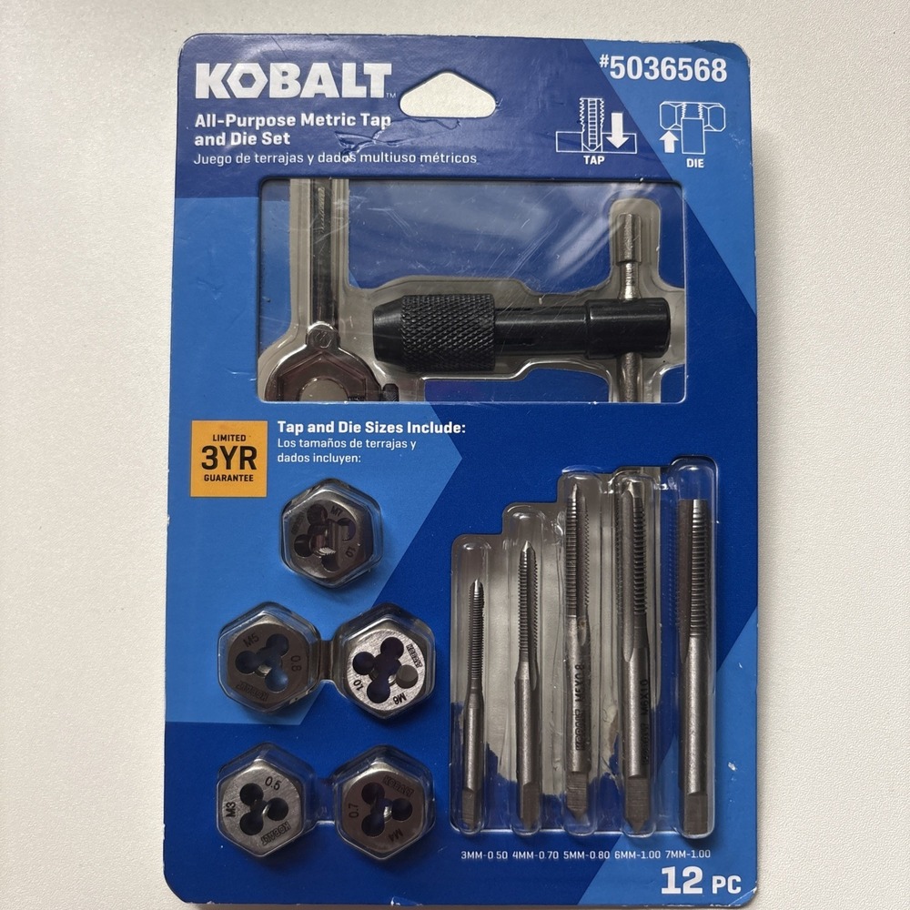 KOBALT 10 PC TAP & DIE SET- SAE #5036568
